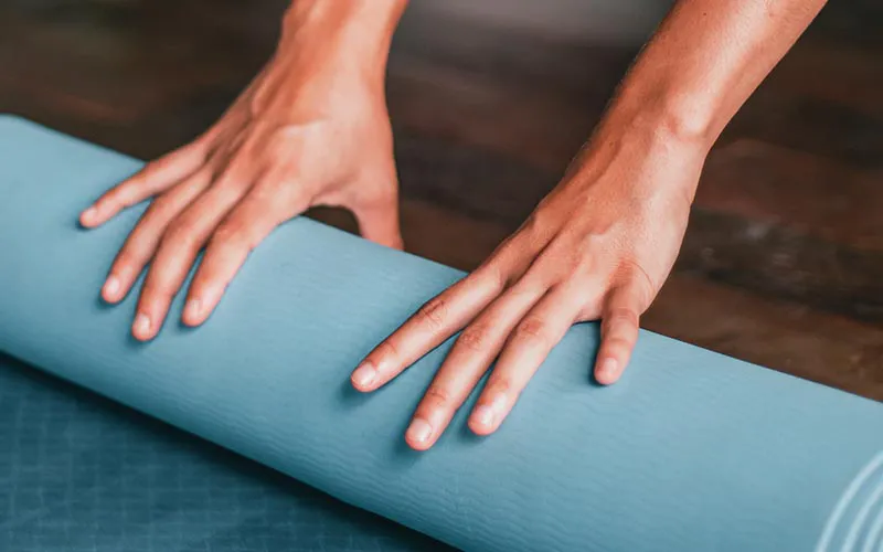 A calm Yin Yoga space